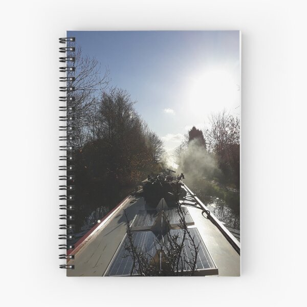Item preview, KABFA Designs and Volksbolts, Narrowboat cruising into the sun designed and sold by KABFA Designs.