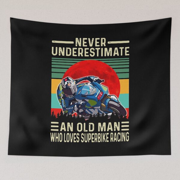 Artikelvorschau, ALTER MANN, DER SUPERBIKE RACING VINTAGE LIEBT entworfen und verkauft von GPTrending.