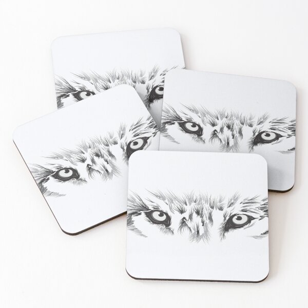 Item preview, Monochrome Wolf Face Eyes designed and sold by WearWolfDesigns.