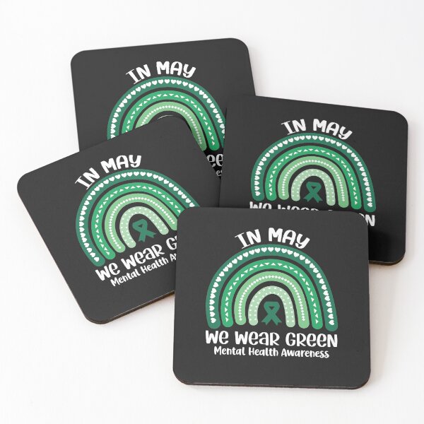 Item preview, In May We Wear Green Mental Health Awareness Green Rainbow Ribbon designed and sold by clothesy7.