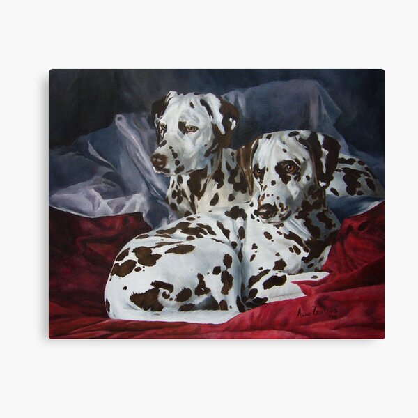 Ever Hopeful - liver spotted Dalmatians Canvas Print