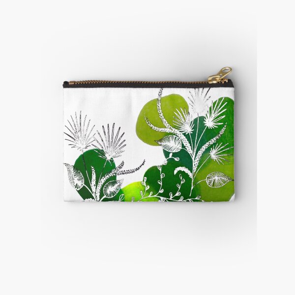 Item preview, abstract plant design - cutout green and yellow leaves designed and sold by PBerry.