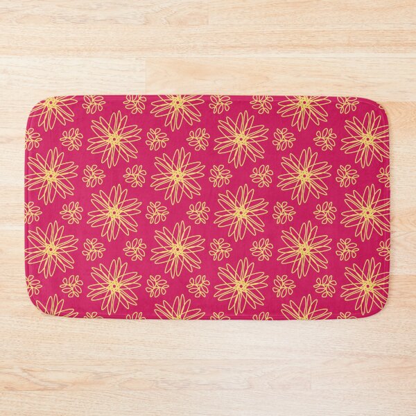 Item preview, golden daisy on red designed and sold by Chakraflowerdesign.