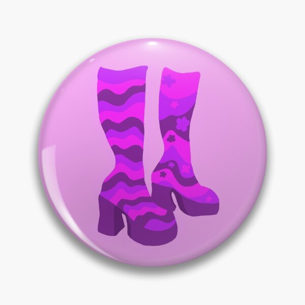 Item preview, Purple Hippie Retro Boots Graphic designed and sold by TiggsDesigns.