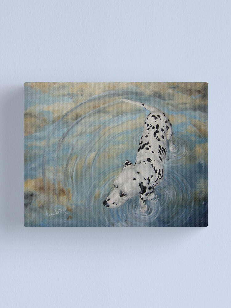 Thumbnail 2 of 3, Canvas Print, Dalmatian In The Sky designed and sold by AnneZ.