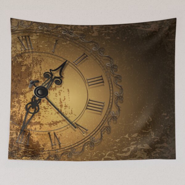 Item preview, Digitalised Antique clock with Vintage Background designed and sold by WearWolfDesigns.