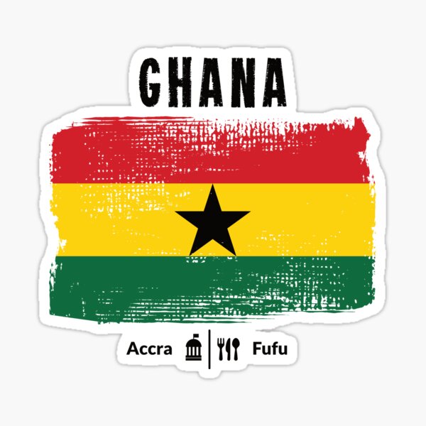 "Ghana flag, flags of the world travel map" Sticker for Sale by