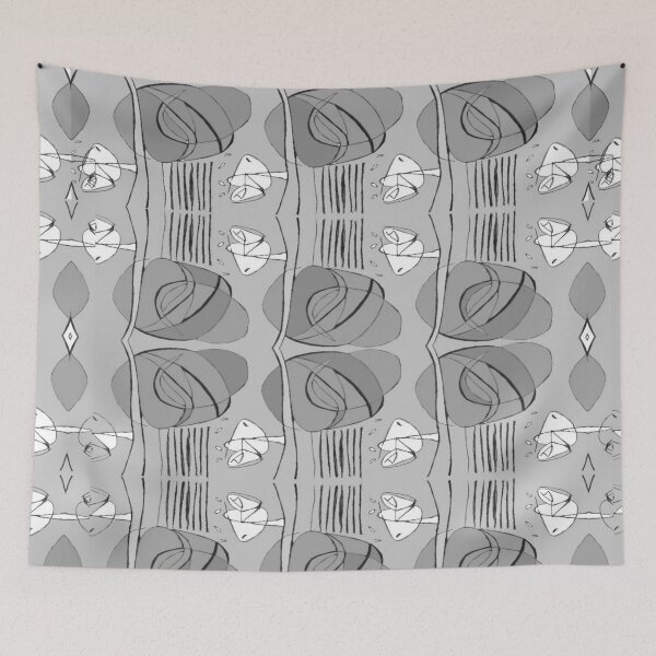 Item preview, Charles Rennie Mackintosh rose, grey, silver, white designed and sold by Vivanne-art.