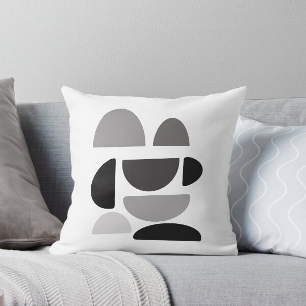 Item preview, Abstract Geometric Black and Grey Half Circle Art Print designed and sold by EcruDesign.