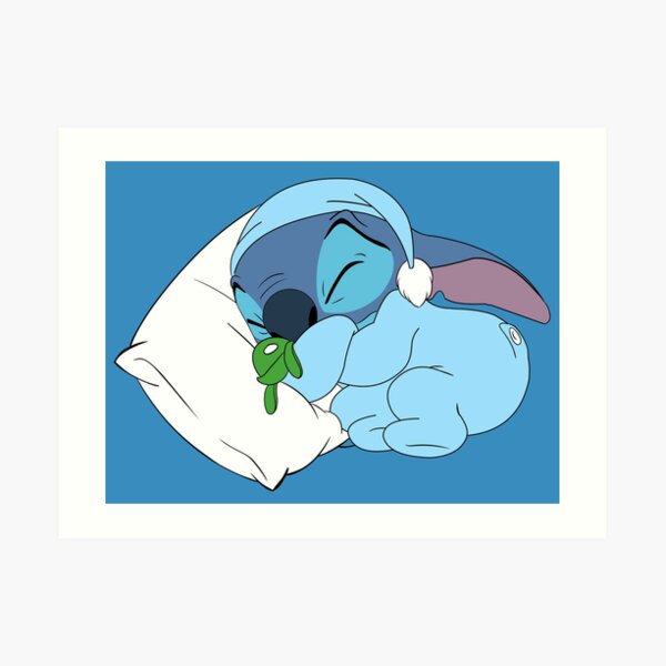 Sleeping Stitch  Art Print for Sale by FalChi