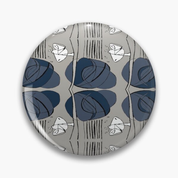 Item preview, Charles Rennie Mackintosh rose, grey, navy blue, white designed and sold by Vivanne-art.