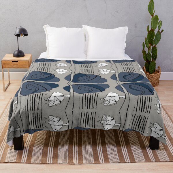 Item preview, Charles Rennie Mackintosh rose, grey, navy blue, white designed and sold by Vivanne-art.