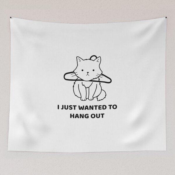 Item preview, Cat Caught in Coat Hanger: I Just Wanted to Hang Out designed and sold by friendlyspoon.