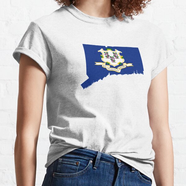 Flag Map of Connecticut Classic T-Shirt