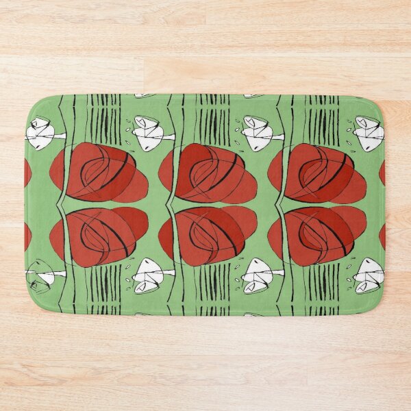 Item preview, Charles Rennie Mackintosh rose, green,red , white designed and sold by Vivanne-art.