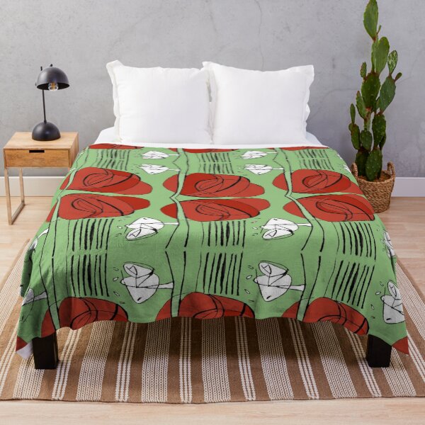 Item preview, Charles Rennie Mackintosh rose, green,red , white designed and sold by Vivanne-art.
