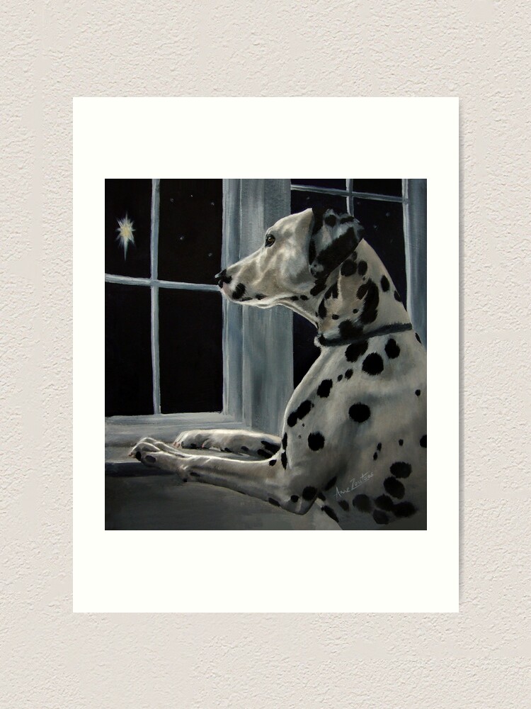 Alternate view of Silent Night (Dalmatian) Art Print