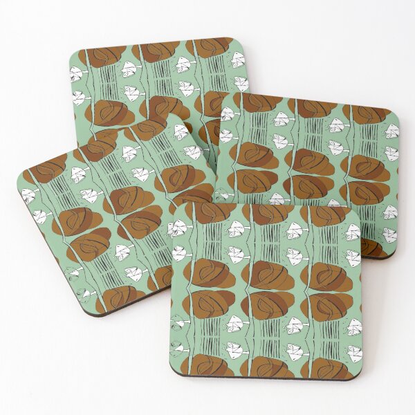 Item preview, Charles Rennie Mackintosh rose, green, brown, white designed and sold by Vivanne-art.