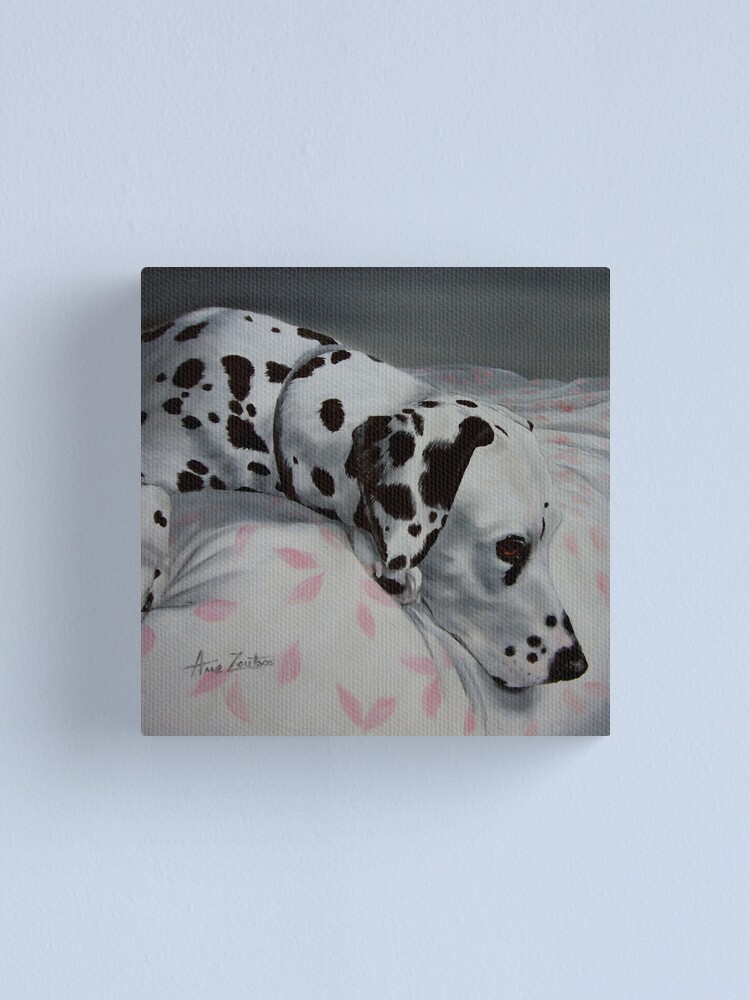 Alternate view of All Was Calm, All Was Bright (Dalmatian) Canvas Print