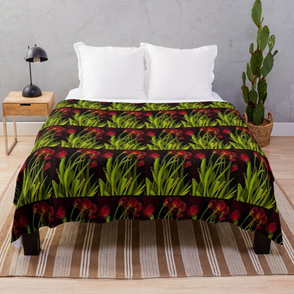 Item preview, Hot Tulips Dark Floral designed and sold by LindasPhotoArt.