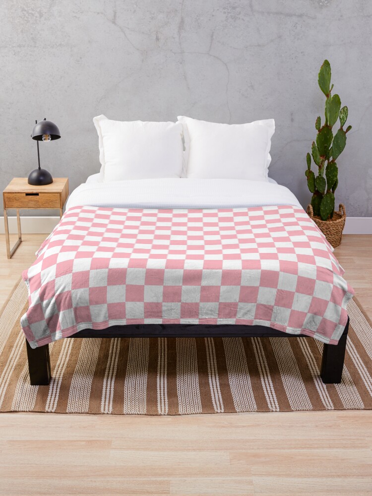Pink White Checkerboard Pattern