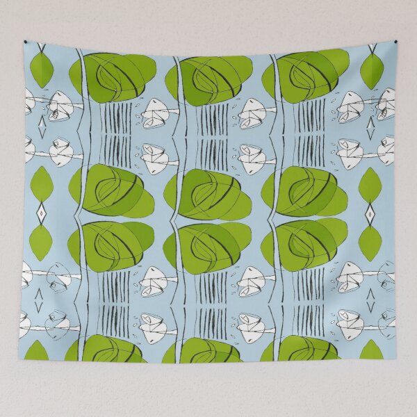 Item preview, Charles Rennie Mackintosh rose, blue,green, white designed and sold by Vivanne-art.