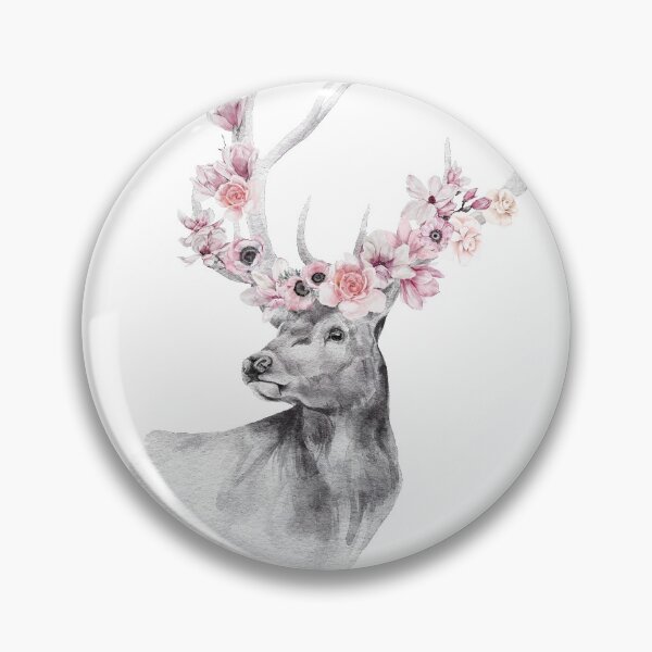 Item preview, WANDERLUST FLOWER CROWN STAG DEER designed and sold by CeraRoss.