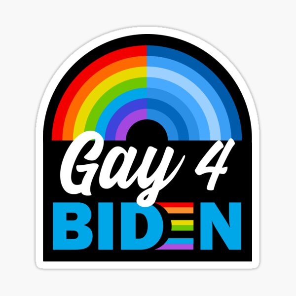 LGBTQ Gay For Biden Rainbow Gay Pride  Sticker