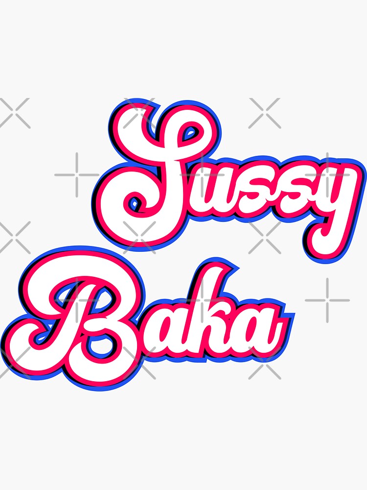 Hello My Name Is Sussy Baka Name Tag Sticker  