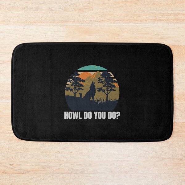 Item preview, Retro Sunset Silhouette of a Wolf Howling at the Moon: Howl Do You Do? designed and sold by friendlyspoon.