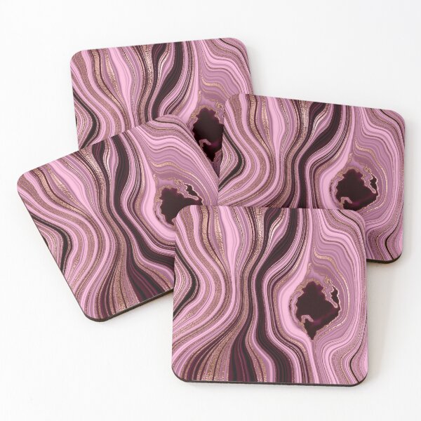 Item preview, Pink & Gold Agate Stone designed and sold by ReesDesigns.