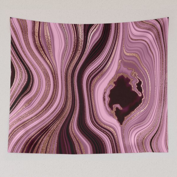 Item preview, Pink & Gold Agate Stone designed and sold by ReesDesigns.