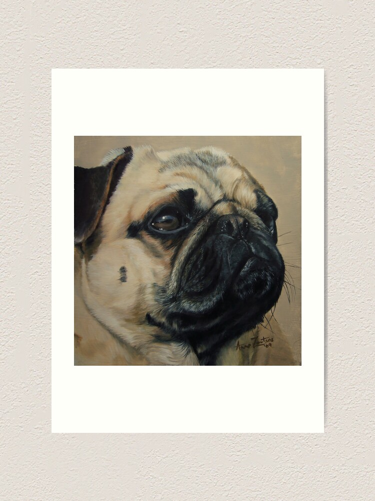 Alternate view of Pretty Pug Art Print