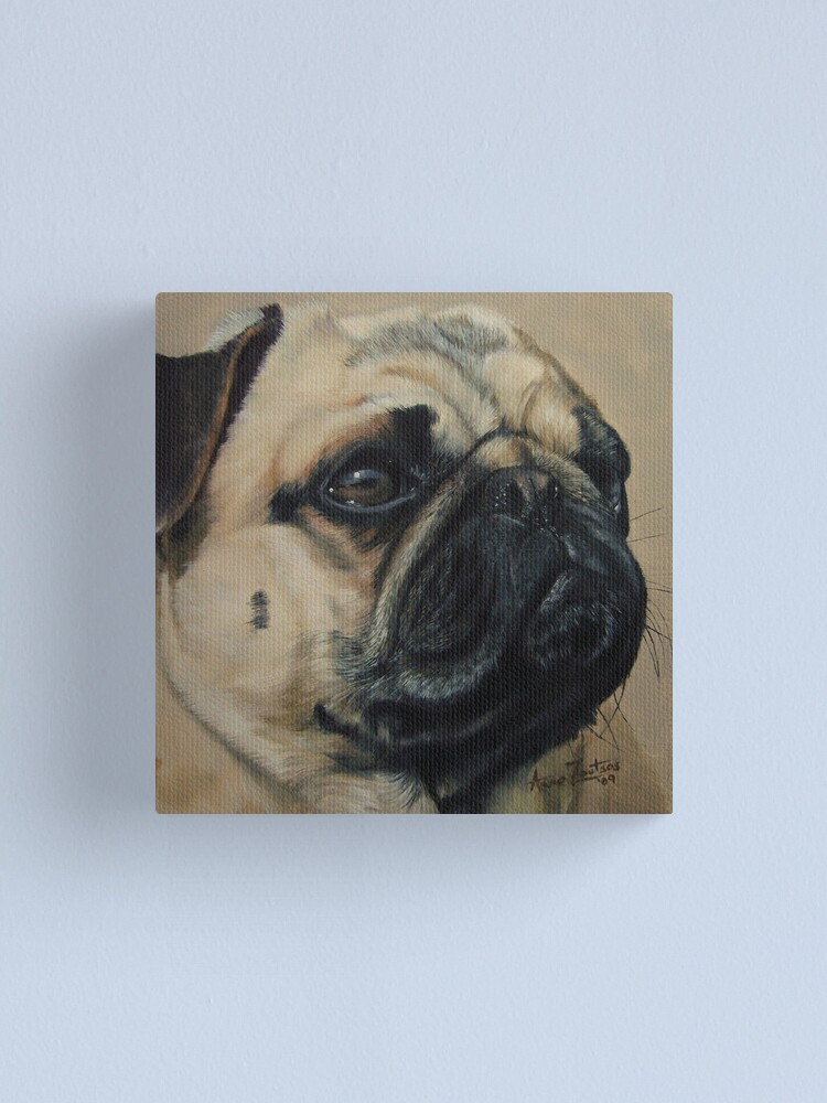 Alternate view of Pretty Pug Canvas Print