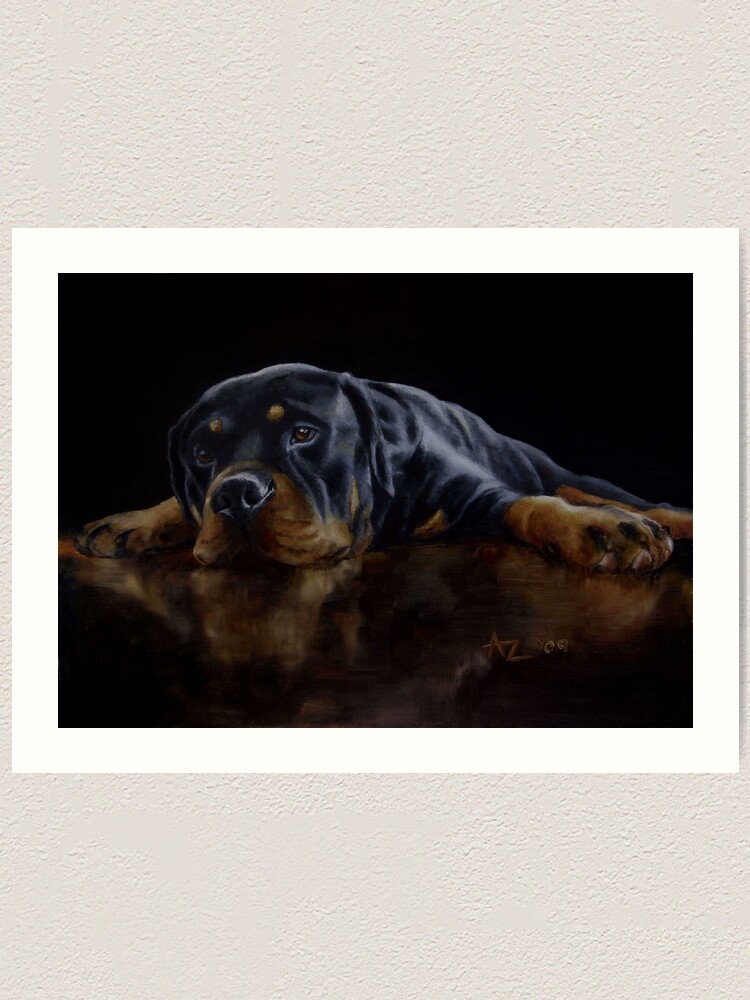 Alternate view of Reflections (Rottweiler) Art Print