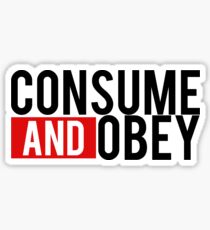 Consume and Obey Logo Basic Red Sticker