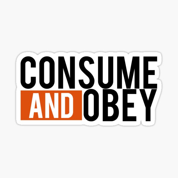 Consume and Obey Logo Basic Orange Sticker