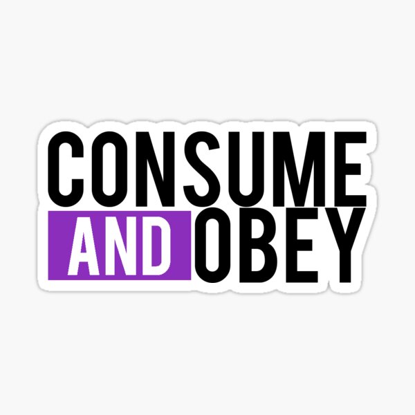 Consume and Obey Logo Basic Purple Sticker
