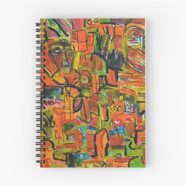 Item preview, FACES IN GREEN AND ORANGE LANDSCAPE (NUMBER 1) designed and sold by devereart.