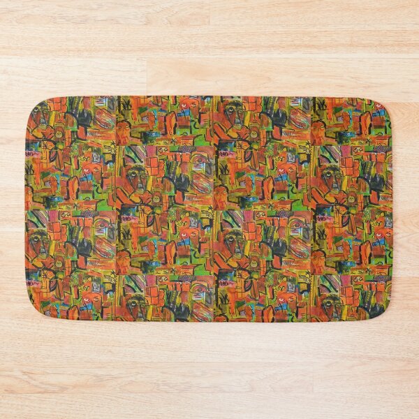 Item preview, FACES IN GREEN AND ORANGE LANDSCAPE (NUMBER 1) designed and sold by devereart.