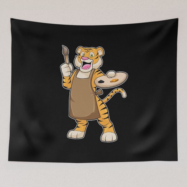 Item preview, Tiger at Painting with Paint & Brush designed and sold by Snabdesign84.