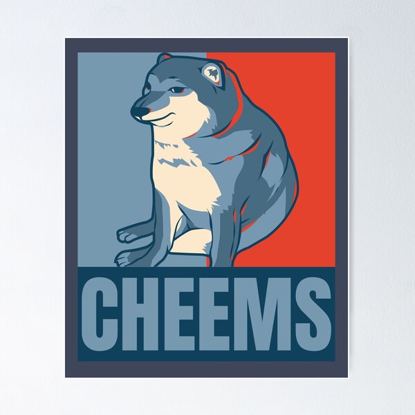 Item preview, Cheems Political Poster Style Dog Meme designed and sold by LoveofDog.