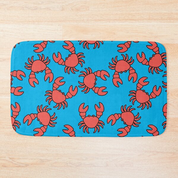 Item preview, Orange Crabs Blue Pattern designed and sold by keeleypost.