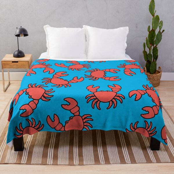 Item preview, Orange Crabs Blue Pattern designed and sold by keeleypost.