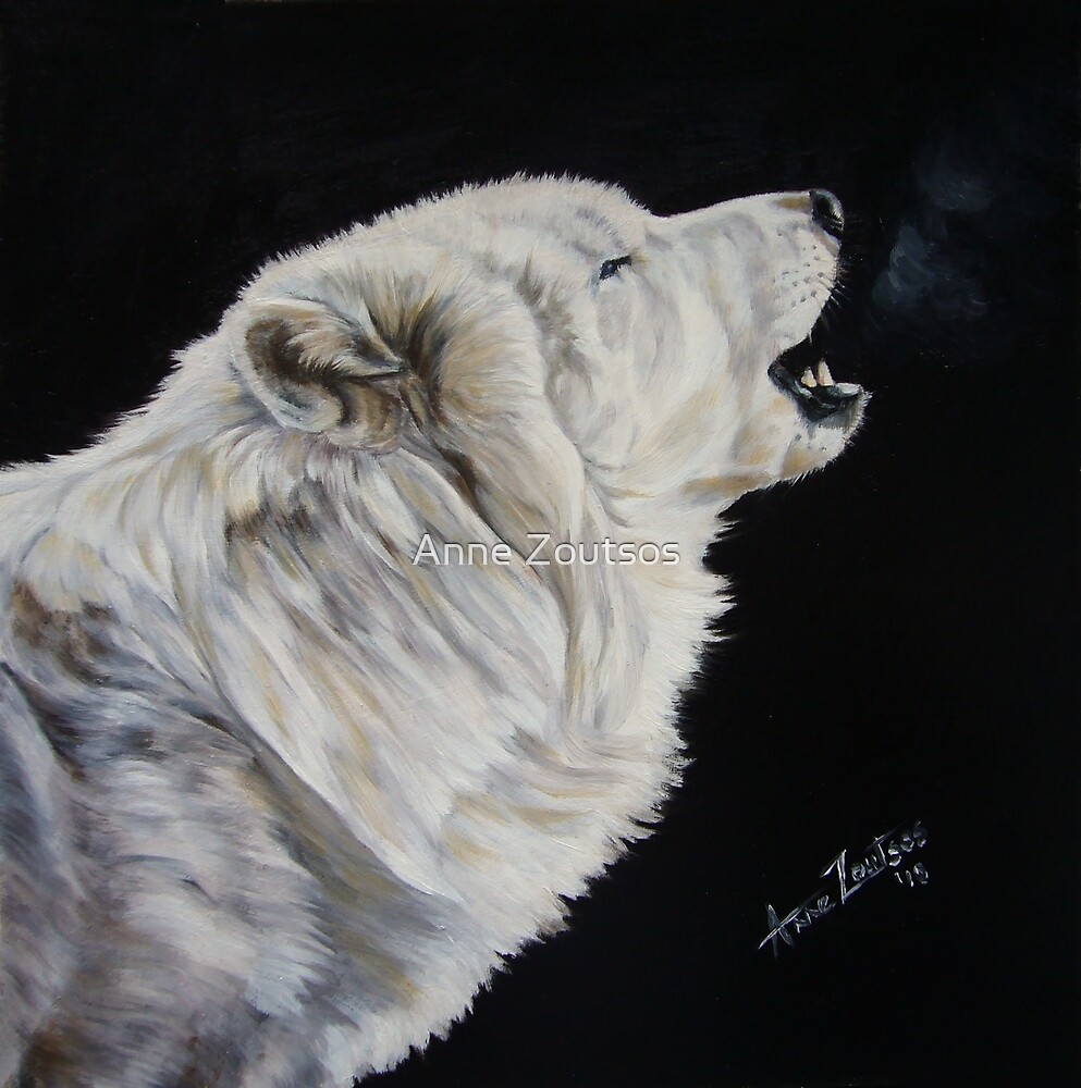 The Sound Of Music (white arctic wolf) by Anne Zoutsos