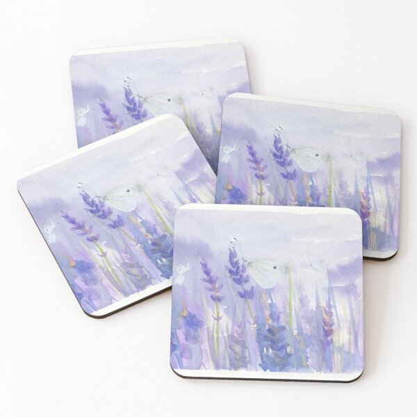 Item preview, Lavender Field With White Butterflies designed and sold by Taphath Foose.