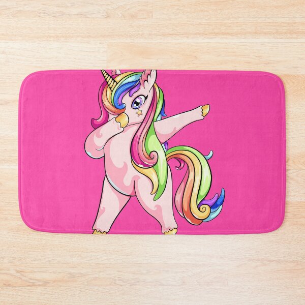 Item preview, Dabbing Unicorn Girl with Rainbow Hair designed and sold by aimed2.