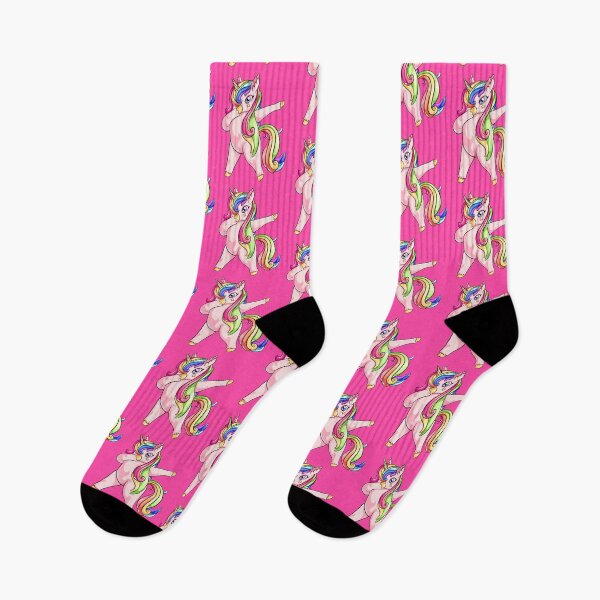 Item preview, Dabbing Unicorn Girl with Rainbow Hair designed and sold by aimed2.