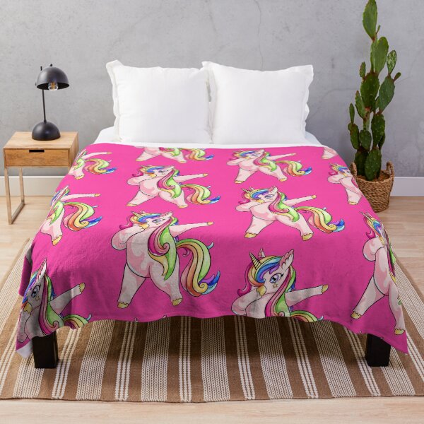Item preview, Dabbing Unicorn Girl with Rainbow Hair designed and sold by aimed2.