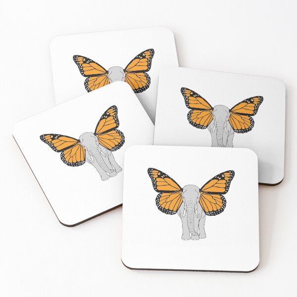 Item preview, Elephant with butterfly ears designed and sold by milliecampden.